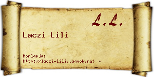 Laczi Lili névjegykártya