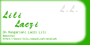 lili laczi business card